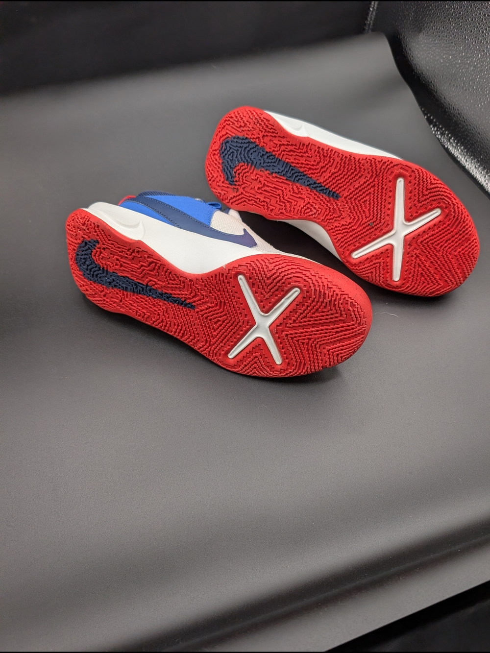 Nike Kid's Blue/White Performance Basketball Shoes - Picture 3 of 3